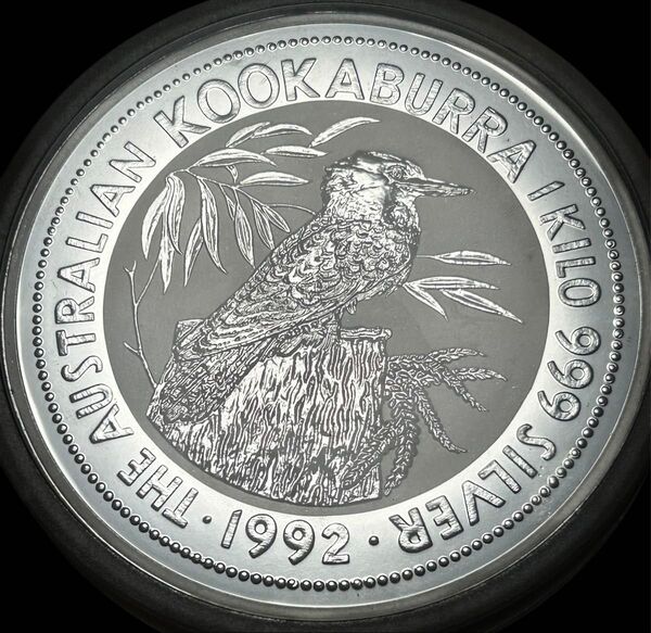 オーストラリア 1992 30$銀貨 1kg クッカバラ 純銀