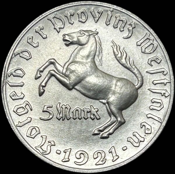 ドイツ 1921 5M ヴェストファーレン緊急通貨
