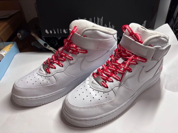 Supreme Nike Air Force 1 Mid Black シュプリーム × ナイキ エアフォース1 ミッド 27.0