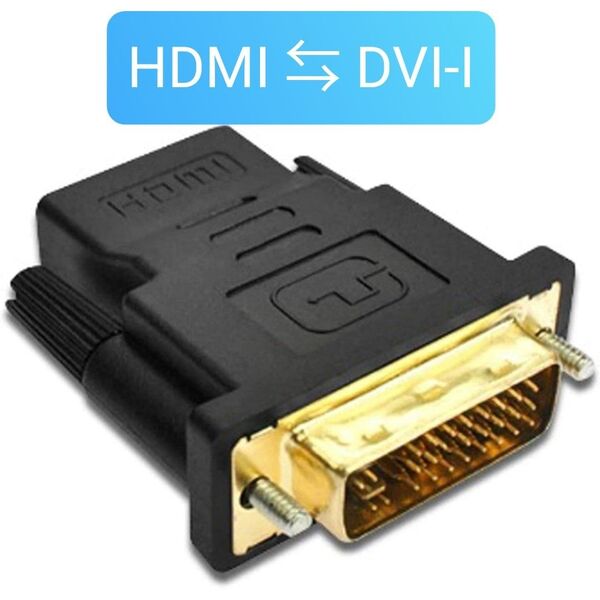 HDMI ⇔ DVI 変換アダプタ DVI-I 24+5 双方向伝送 1080P