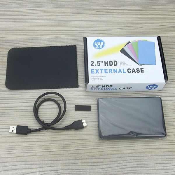 2.5インチ HDD/SSDケース USB3.0接続 SATA対応 外付けハードディスク 5Gbps 高速データ転送 黒色