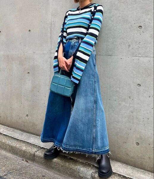極美品 マグバイシー mag.by c リメイク風デニムスカート M デニムロングスカート