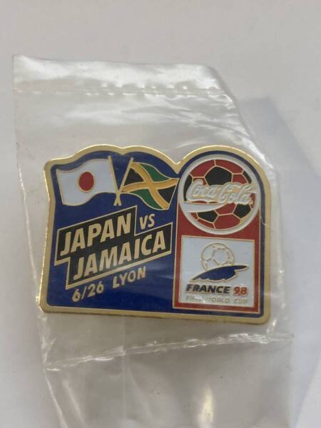 フランス98 ワールドカップピンバッジ/FRANCE 98 FIFA WORLD CUP 【JAPAN VS JAMAICA/日本 VS ジャマイカ】