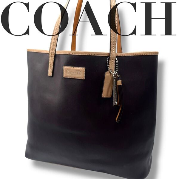 極美品 COACH コーチ トートバッグ パークメトロ レザー 大容量 A4 肩掛け