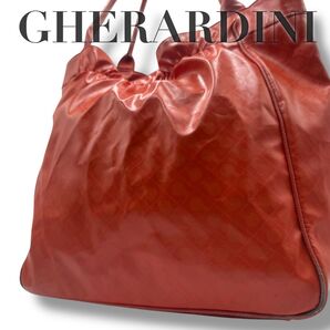 A4収納可能 GHERARDINI ゲラルディーニ トート ソフティ オレンジ 大容量