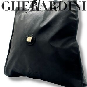 GHERARDINI A4収納可能 トートバッグ ハンドバッグ ソフティ 総柄 ゲラルディーニ 本革