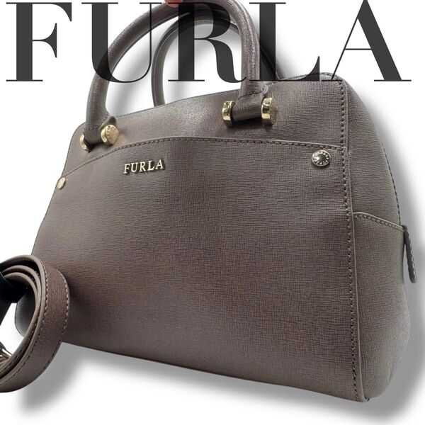 未使用級 FURLA マーゴット 2way ショルダーバッグ トート ハンドバッグ フルラ レザー 斜め掛け 肩掛け ゴールド金具