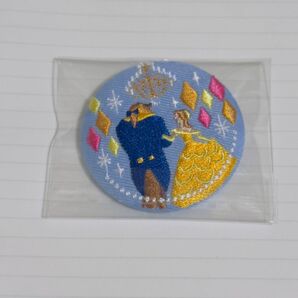 ディズニー 刺繍缶バッジ 美女と野獣