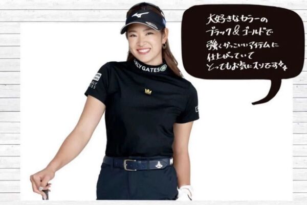★PEARLY GATES/パーリーゲイツ★ 原英莉花プロコラボ 半袖ハイネックシャツ 日本製 6