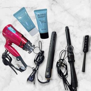 ヘアアイロンドライヤーセット ヘアアイロンケース付きサロニア ヴィダルサスーン TESCOM まとめ売り ストレートアイロン コテ