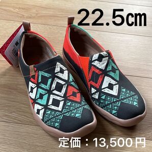 新品未使用 UIN レディース シューズ スリッポン 22.5 靴 おしゃれ プレゼント ギフト 派手