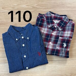 子ども服 子供服 ポロ POLO 長袖シャツ 長そで ブラウス トップス 110 ブラウス