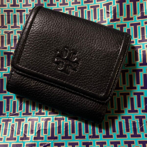 ★セール★【Tory Burch】 折り財布 ブラック 皮 トリーバーチ
