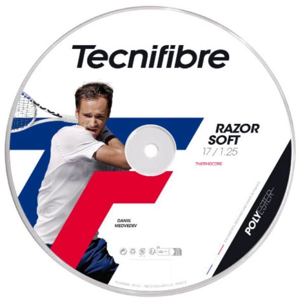 テクニファイバー Tecnifibre ガット ロール レーザーソフト 120/125/130 カーボン/ホワイト/ライム