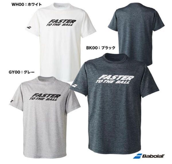 2025春夏新作バボラ Babolat テニスウェア PURE SHORT SLEEVE SHIRT 半袖Tシャツ BUP5504