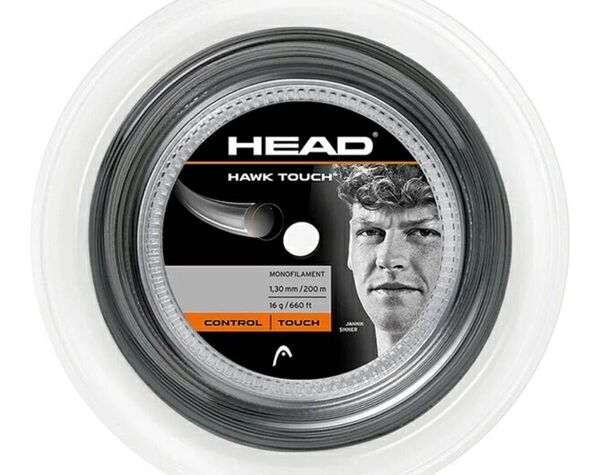 ヘッド HEAD テニスガット ロール ホーク タッチ(HAWK TOUCH)130 アンスラサイト 200m 281234