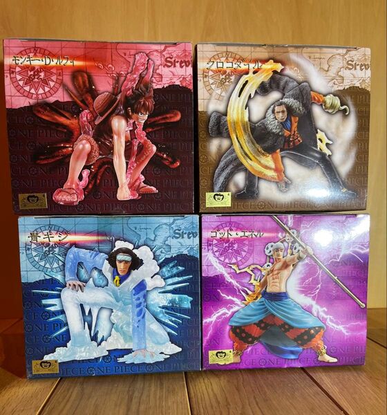 スーパーエフェクト能力者フィギュア Vol.2 全4種 クロコダイル モンキー.D.ルフィ ゴット・エネル 青キジ バンプレスト