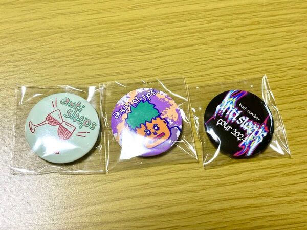 back number anti sleeps tour 2024 缶バッジ 3個セット