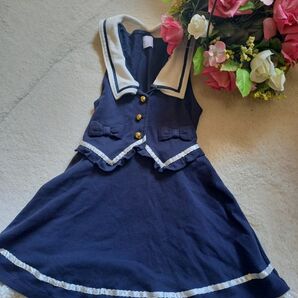 axesKIDS★セーラー襟ワンピース★130cm