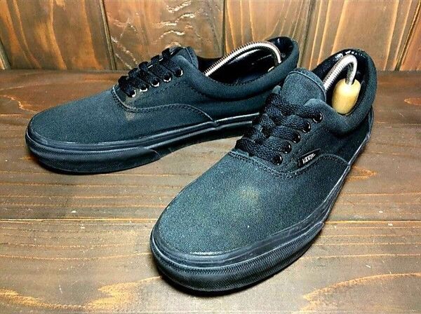 VANS バンズ 国内企画 ERA エラ 黒×黒 26.5cm Used 検 スニーカー ブラック 黒