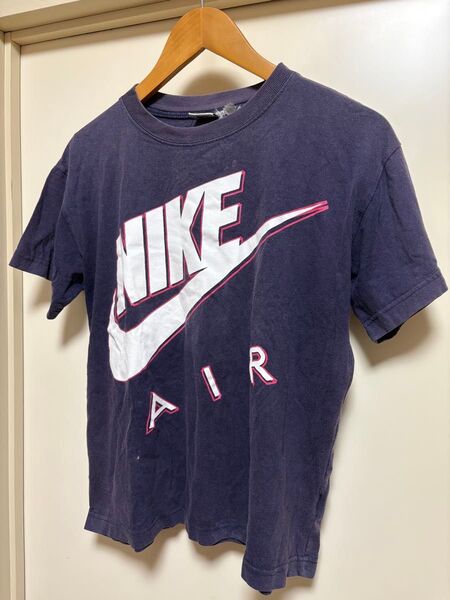 NIKE 90s Tシャツ ネイビー ナス紺 半袖 クルーネック メンズ 古着 old