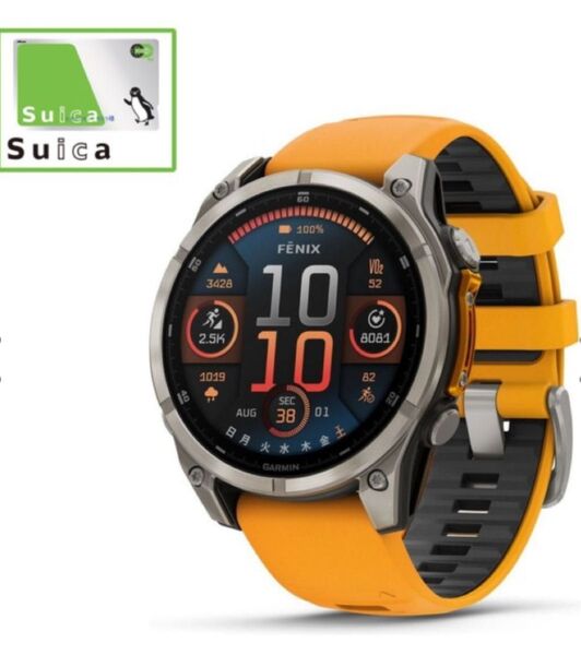 新品GARMIN|ガーミン【Suica対応】 fenix 8 Sapphire AMOLED 47mm 010-02904-17
