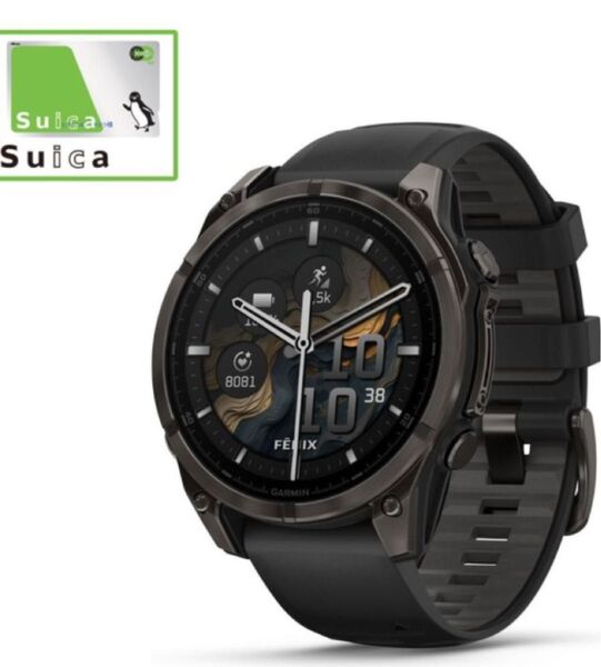 新品GARMIN|ガーミン【Suica対応】 fenix 8 Sapphire AMOLED Black 010-02905-62