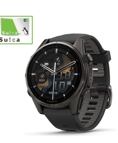 新品GARMIN|ガーミン【Suica対応】 fenix 8 Sapphire AMOLED 43mm 010-02903-27