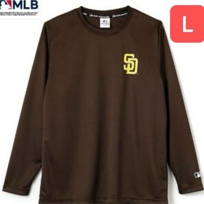 新品 MLB公式 サンディエゴ・パドレス ドライメッシュ ロングTシャツ Lサイズ