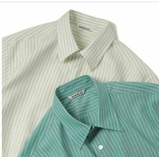 AURALEE SUPER FINE WOOL STRIPE SHIRT 5