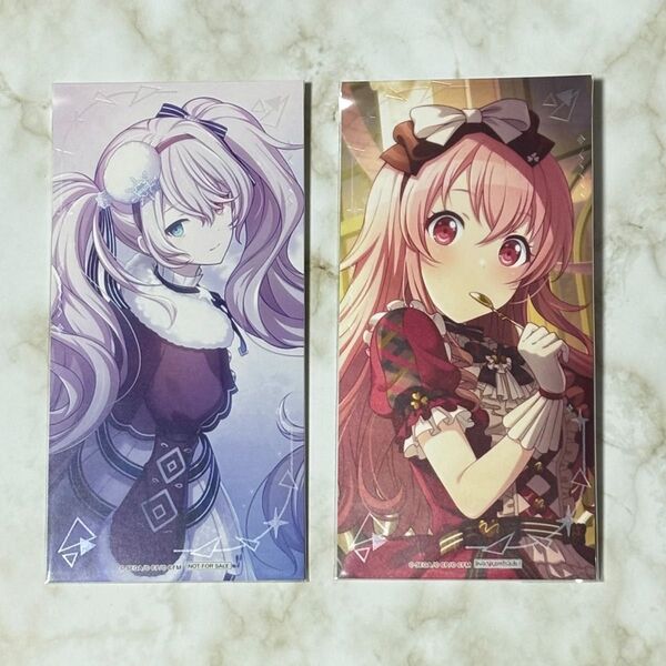プロセカ プロジェクトセカイ 初音ミク 桃井愛莉 アニメイト 4.5周年フェア 購入特典 非売品 箔押し イラストカード 2枚