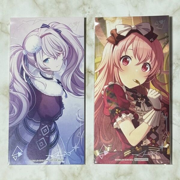 プロセカ プロジェクトセカイ 初音ミク 桃井愛莉 アニメイト 4.5周年フェア 購入特典 非売品 箔押し イラストカード 2枚