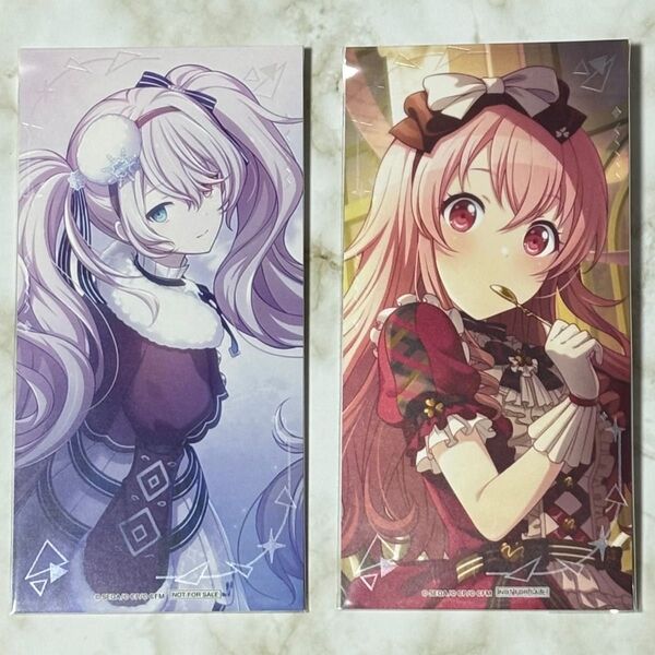 プロセカ プロジェクトセカイ 初音ミク 桃井愛莉 アニメイト 4.5周年フェア 購入特典 非売品 箔押し イラストカード 2枚