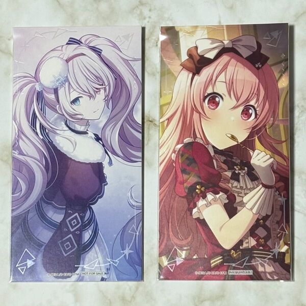 プロセカ プロジェクトセカイ 初音ミク 桃井愛莉 アニメイト 4.5周年フェア 購入特典 非売品 箔押し イラストカード 2枚