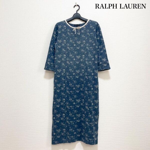 RALPH LAUREN ラルフローレン 花柄ワンピース ルームウェア パジャマ M 綿100%