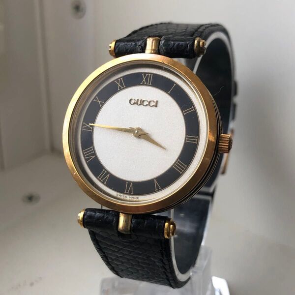 GUCCI オールドグッチ ブルー系 腕時計 ゴールド ヴィンテージ レディース