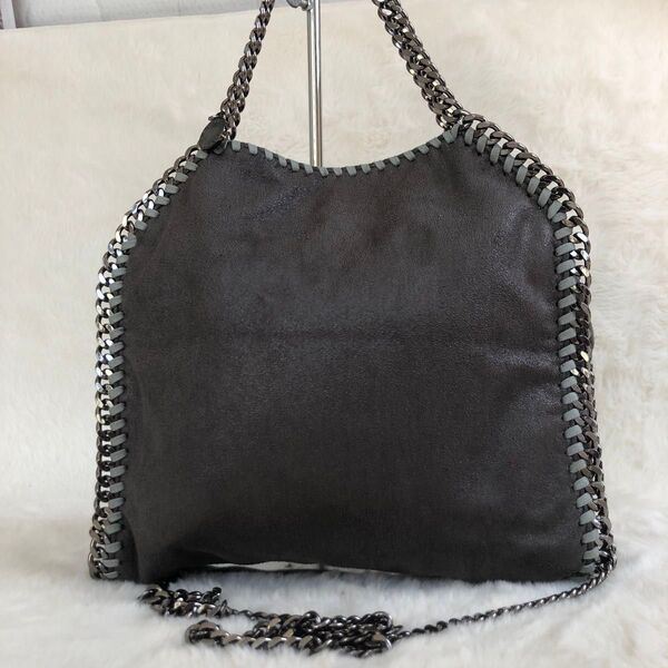 STELLA McCARTNEY ステラマッカートニー ファラベラ シャギーディア ミニトートバッグ グレー