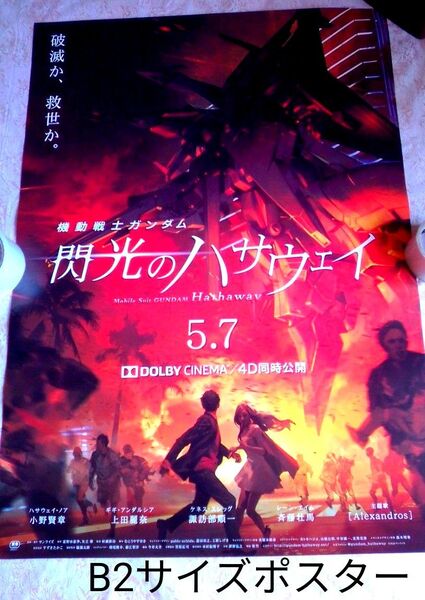 機動戦士ガンダム 閃光のハサウェイ 映画販促ポスター 非売品 レア 希少 劇場 ガンプラ 告知ポスター