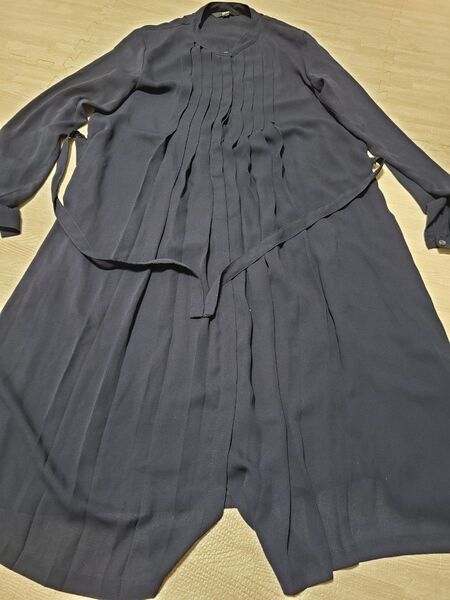 UNIQLOユニクロ シャツワンピース ブラウスワンピース S ネイビー