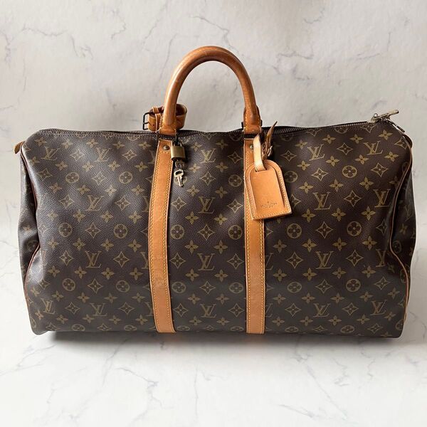 Louis Vuitton ルイヴィトン モノグラム キーポル バンドリエール55 ボストンバッグ PVC レザー M41414