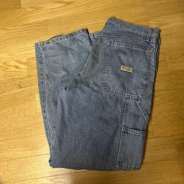 Wrangler ラングラー デニム 太め ストリート HIPHOP バギーデニム カーゴパンツ 32×32 ペインターパンツ