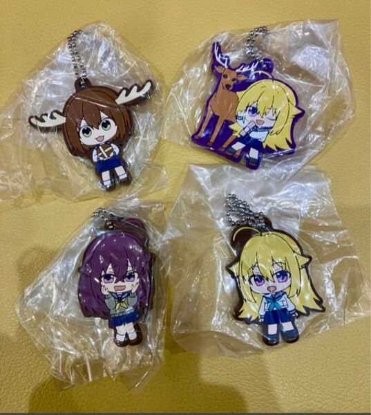 ガチャガチャ しかのこのこのここしたんたん ラバーストラップ 4個セット 未開封品