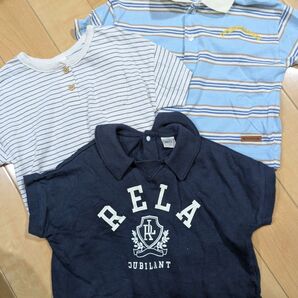 90.ベビー服 ベビー半袖 3枚セット テータテート futafuta バースデイ しまむら