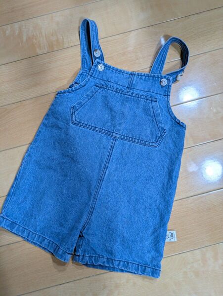美品 100.キッズサロペット デニムサロペット キッズパンツ テータテート futafuta バースデイ しまむら