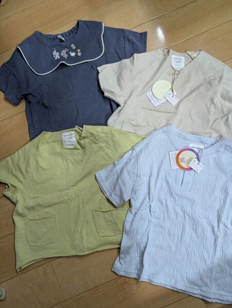95.ベビー服 ベビー半袖Tシャツ テータテート futafuta バースデイ しまむら 四点セット