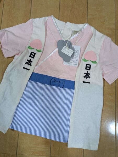 新品100.テータテート futafuta バースデイ しまむら桃太郎 半袖Tシャツ キッズ服 半袖