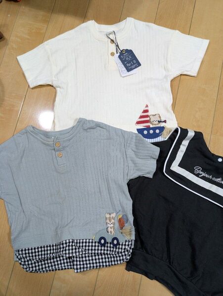 95.コトリ cottoli ベビー半袖Tシャツ 3枚セット テータテート futafuta バースデイ しまむら