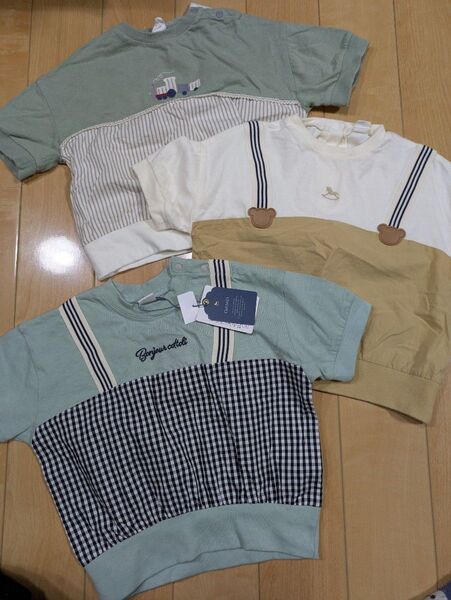 95.コトリ cottoli ベビー半袖Tシャツ 3枚セット テータテート futafuta バースデイ しまむら
