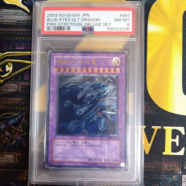 遊戯王 青眼の究極竜 レリーフ アルティメットレア PSA8