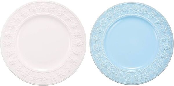 2枚セットWEDGWOODウェッジウッドフェスティビティFESTIVITYブルーBlueアイボリーIvory27cmプレート皿